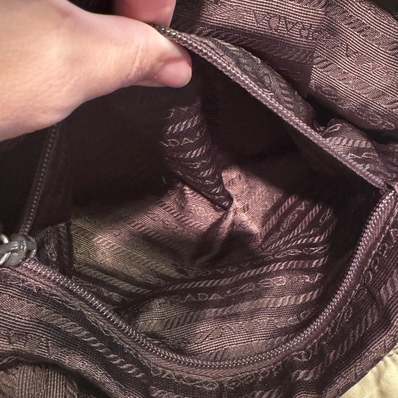 Prada Beige Green Nylon Handbag - Picture 14 of 14